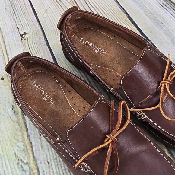 Florsheim Comfortech Men's Shoes 9.5 M Brown Slip-On Driving Loafer Moccasins - Picture 7 of 9